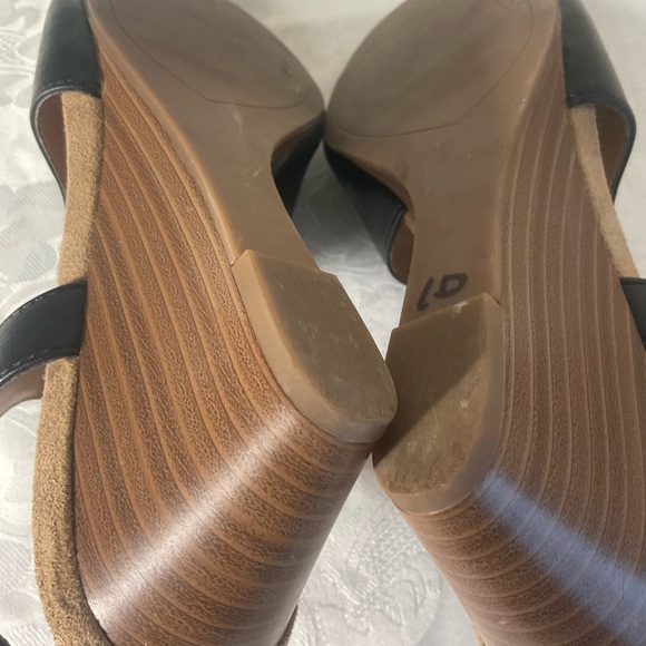 Franco Sarto Danica open toe black leather heels size 7 - Picture 5 of 6